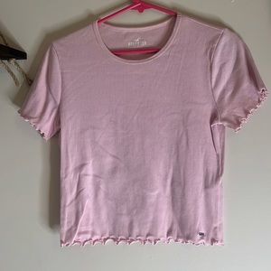 Pink Hollister Crop Tee
